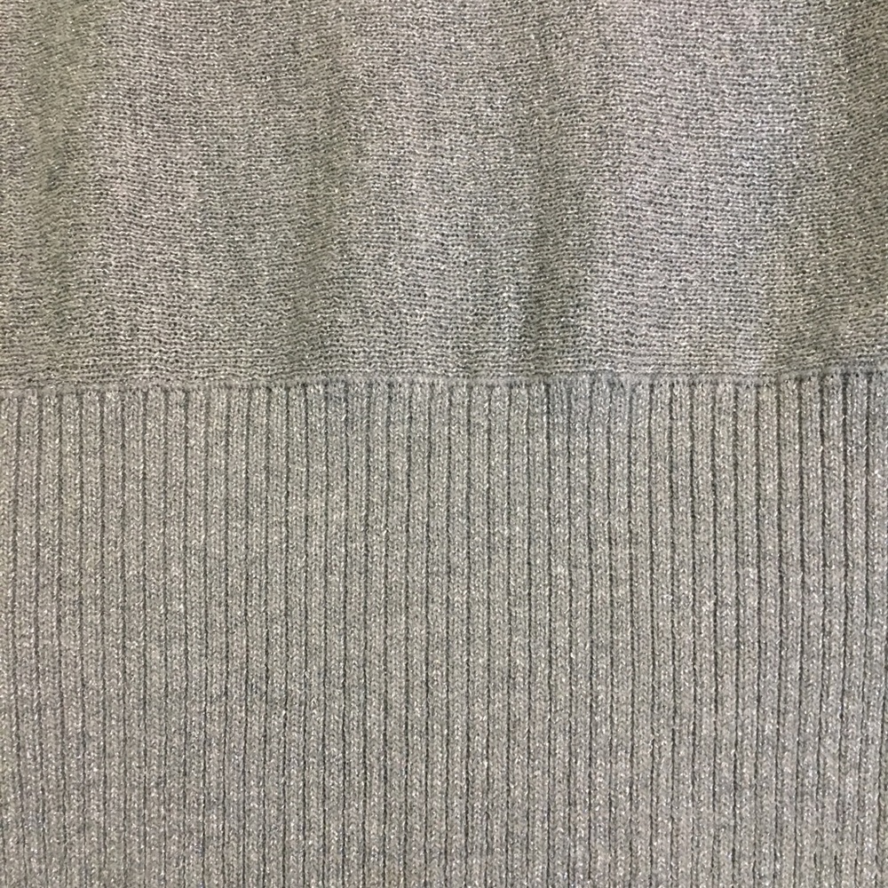 Silver Dolman Sleeve Cold Shoulder Top - Picture 2 of 6